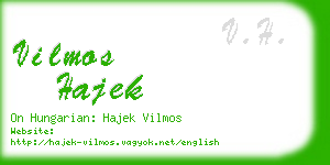 vilmos hajek business card